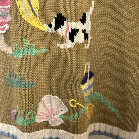 Vintage Artistic Multicolor Women's Cardigan. What a Masterpiece - Picture 12 of 16